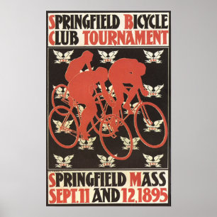 Poster 1895 Springfield Massachusetts Bicycle Tournament