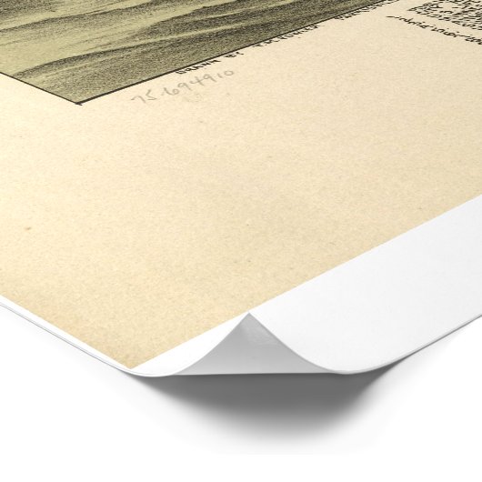 Poster 1896 Ashtabula Harbour, OH Oiseaux Vue Panoramique (Coin)