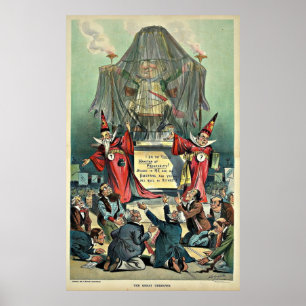 Poster 1896 Caricature de Punch "The Great Unknown"