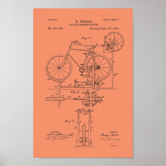 Poster 1896 Personnaliser Vintage sur l'impression de bic (Devant)