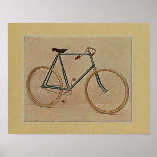 Poster 1896 Vintage Blue Bicycle Magazine Publicité Art (Devant)