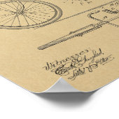 Poster 1897 Brevet de vélo sans chaîne Imprimer (Coin)