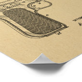 Poster 1897 Browning Gun Brevet Art Dessin Imprimer (Coin)