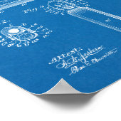 Poster 1897 Browning Gun Brevet Art Dessin Imprimer (Coin)