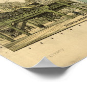 Poster 1897 Chicago, IL Birds Eye View Panoramic Map (Coin)