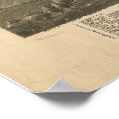 Poster 1897 Morgantown, WV Bird's Eye View Carte panorami (Coin)