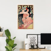 Poster 1898 Alphonse Mucha Job Rolling Papers Art Classiq (Bureau à domicile)