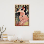 Poster 1898 Alphonse Mucha Job Rolling Papers Art Classiq (Cuisine)