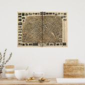 Poster 1899 Morristown, NJ Birds Eye View Panoramic Map (Cuisine)