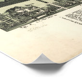 Poster 1899 Moundsville, WV Bird's Eye View Panoramic Map (Coin)