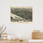 Poster 1899 Moundsville, WV Bird's Eye View Panoramic Map (Cuisine)