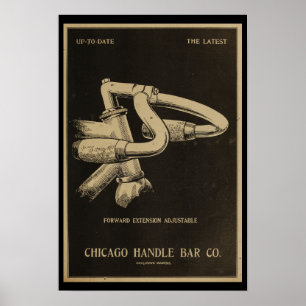 Poster 1899 Vintage Chicago Bicycle Magazine Publicité Ar