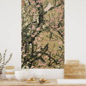Poster 18.桃 花 小 禽 図, 冲 fleurs de pêche et petits oiseaux, (Cuisine)