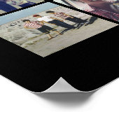 Poster 18 Collage photo et texte - Peut modifier noir (Coin)
