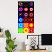 Poster 18 Mandalas (Bureau à domicile)