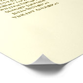 Poster 18 Mariage de table Diagramme de siège Crème et Fr (Coin)