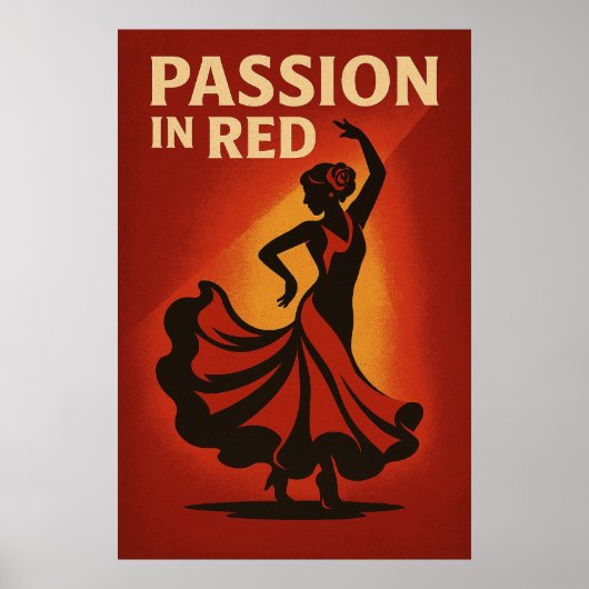 Poster 18, Passion en Rouge, Vintage (Devant)