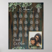 Poster 18 Table Bois rustique Gypsophila Mousse DE SIÈGE  (Devant)