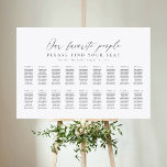 Poster 18 Tableaux Nos personnes préférées Plan de tablea<br><div class="desc">Elégante et moderne Calligraphie Mariage Plan de siège Nos gens préférés. Carte de sièges minimaliste simple personnalisée pour 180 personnes (18 tables). Cliquez simplement sur le lien personnaliser plus loin, affiché sous la zone de personnalisation du texte à droite, et choisissez votre arrière - plan de couleur personnalisé. Ce modèle...</div>