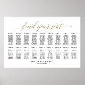 Poster 18 Tables Classy Trouvez votre place Plan de table (Devant)