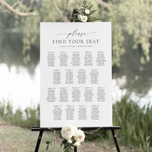 Poster 18 Tables Merci de trouver votre place Plan de tab