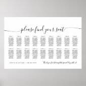 Poster 18 Tables Modernes Trouvez Votre Siège Carte De Si (Devant)