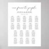 Poster 18 Tables Simple Notre Plan de Table des Personnes (Devant)