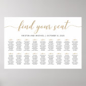 Poster 18 Tables Trouvez votre place Plan de table (Devant)
