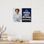 Poster 18" x 24" Joyeux Anniversaire N'Importe Quelle Ann (Cuisine)