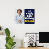 Poster 18" x 24" Joyeux Anniversaire N'Importe Quelle Ann (Bureau à domicile)