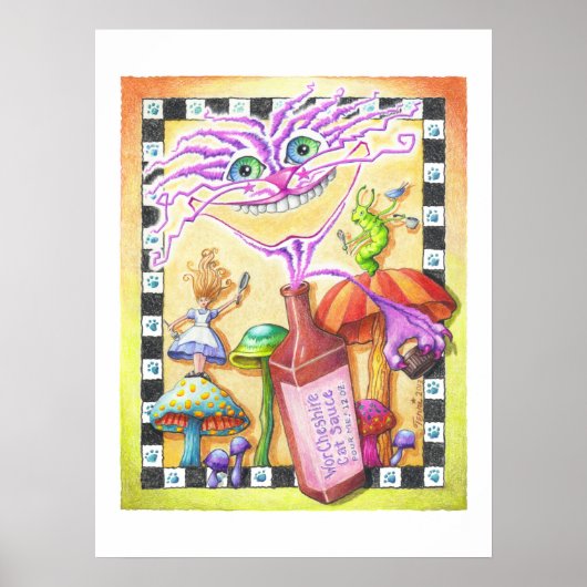 POSTER 18:x 24" - WorCHESHIRE CAT (Devant)