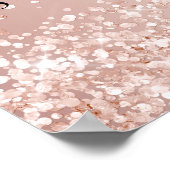 Poster 18e anniversaire blush roses ballons d'or bienvenu (Coin)