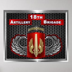 Poster 18e Brigade d'artillerie de campagne - aéroportée