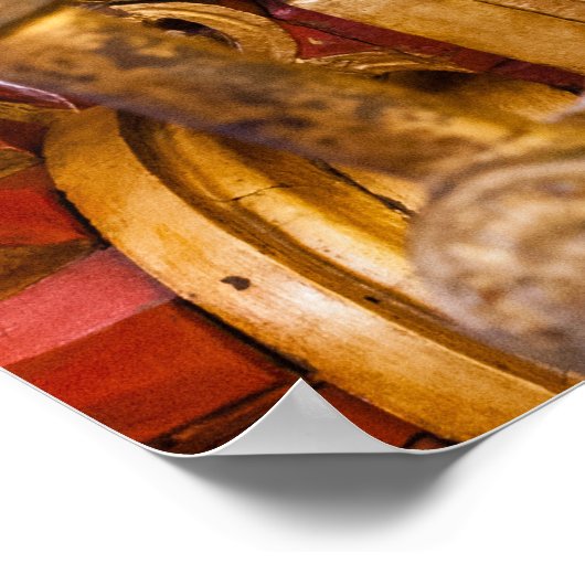 Poster 18e c. Détail de l'entraîneur. Museu dos Coches. L (Coin)