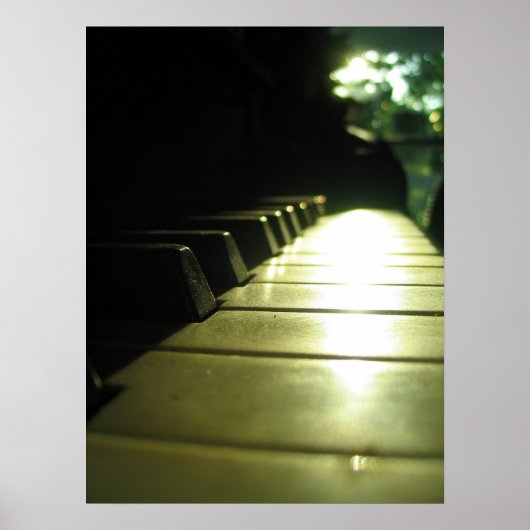 Poster 18x24 Piano en lumière du soleil (Devant)