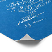 Poster 1900 Conception de bicyclettes sans chaines Brevet (Coin)