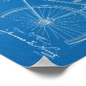 Poster 1900 Conception de bicyclettes sans chaines Brevet (Coin)