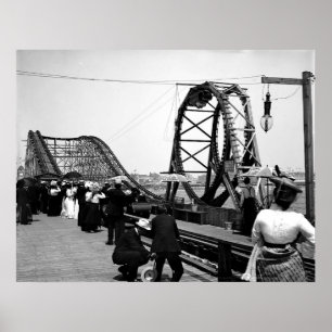 Poster 1901 The Loop Roller Coaster Print