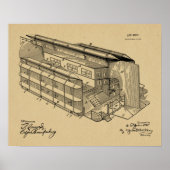 Poster 1903 Vol AirShip Brevet Dessin d'art Imprimer (Devant)