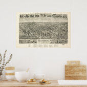 Poster 1904 Rutherford, NJ Birds Eye View Panoramic Map (Cuisine)