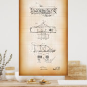 POSTER 1906 BREVETS DE BROS ÉCRITS MACHINE DE VOL (Cuisine)