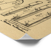 Poster 1907 Golf Club Head Patent Art Drawing Print (Coin)