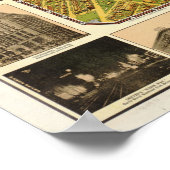 Poster 1908 Denver CO Oiseaux Vue panoramique (Coin)