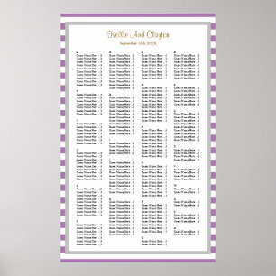 Poster 190 Mariage à rayures violettes/blanches