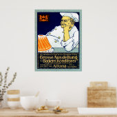 Poster 1912 Boulangerie + Exposition de confiserie (Cuisine)