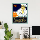 Poster 1912 Boulangerie + Exposition de confiserie (Bureau à domicile)