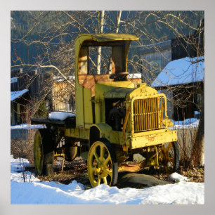 Poster 1912 Camion de transport historique.....