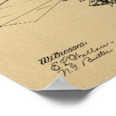 Poster 1912 Machine volante Avion Brevet d'Art Dessin (Coin)