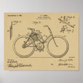 Poster 1913 Bicycle Transmission Design Brevet Art Imprim (Devant)