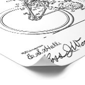 Poster 1913 Bicycle Transmission Design Brevet Art Imprim (Coin)